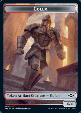 Clue Token (#15) // Golem Token [Modern Horizons 2 Tokens]