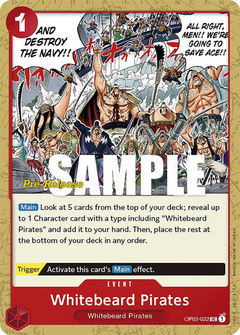 Whitebeard Pirates (OP02-022) [Paramount War Pre-Release Cards]