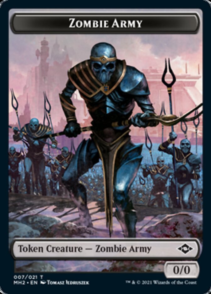 Treasure Token (#21) // Zombie Army Token [Modern Horizons 2 Tokens]