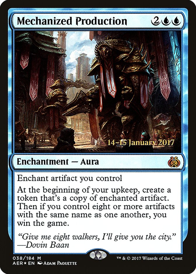 Mechanized Production  (Prerelease) [Aether Revolt Prerelease Promos]