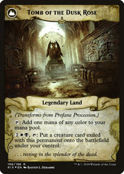 Profane Procession // Tomb of the Dusk Rose (Prerelease) [Rivals of Ixalan Prerelease Promos]