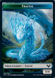 Fractal // Emblem - Rowan, Scholar of Sparks Token [Strixhaven: School of Mages Tokens]