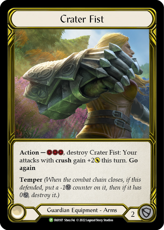 Crater Fist (Golden) [FAB107] (Promo) Cold Foil