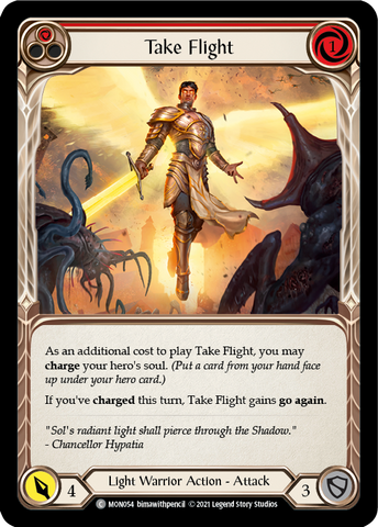 Take Flight (Red) [MON054-RF] (Monarch) 1st Edition Rainbow Foil