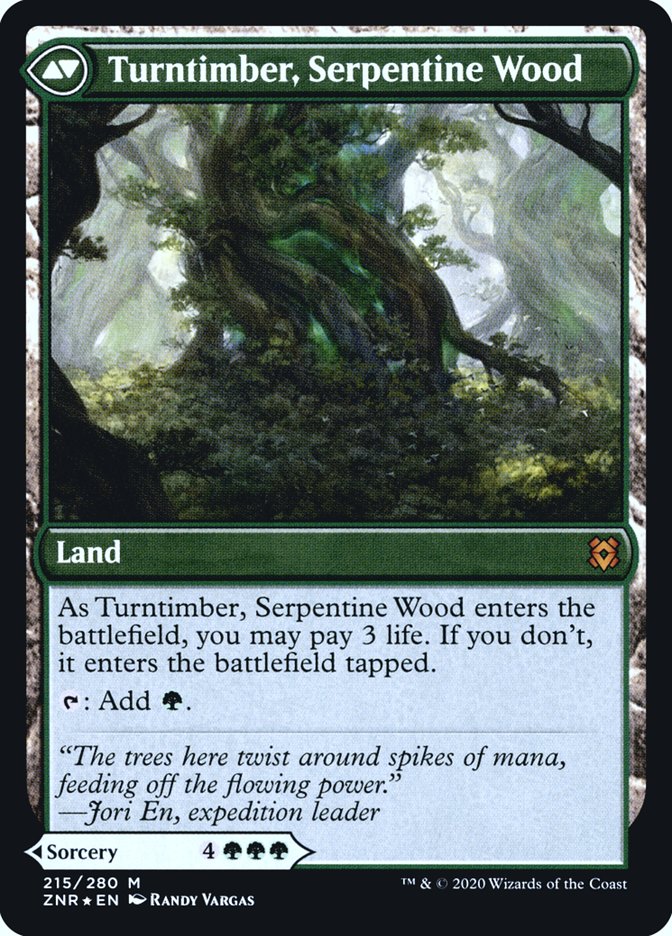 Turntimber Symbiosis // Turntimber, Serpentine Wood  [Zendikar Rising Prerelease Promos]