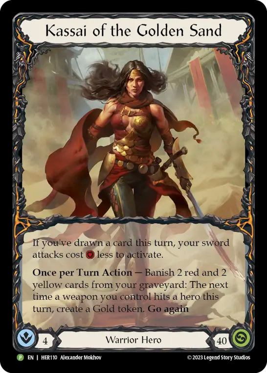 Kassai of the Golden Sand (Rainbow Foil) [HER110] (Promo) Rainbow Foil