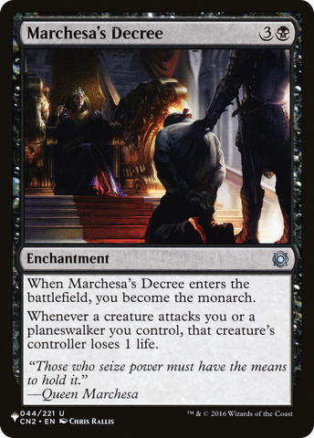 Marchesa's Decree [The List Reprints]