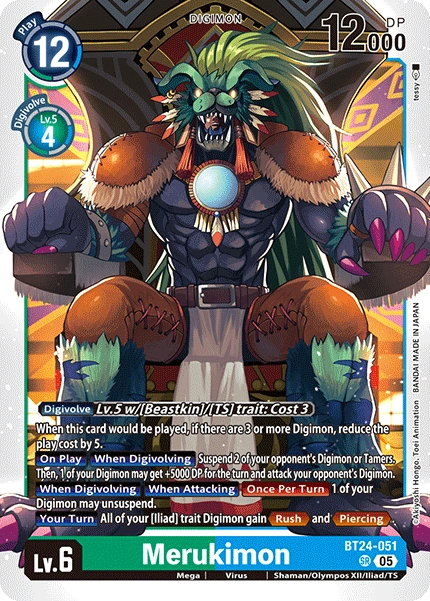 Merukimon (BT24-051 SR) [Time Stranger]