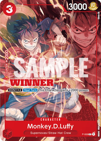 Monkey.D.Luffy - P-006 (Winner Pack Vol. 1) (P-006) [One Piece Promotion Cards]