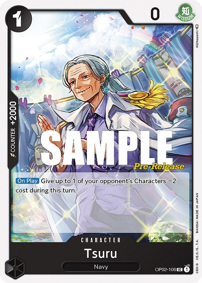 Tsuru (OP02-106) [Paramount War Pre-Release Cards]