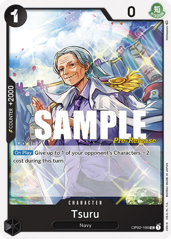 Tsuru (OP02-106) [Paramount War Pre-Release Cards]
