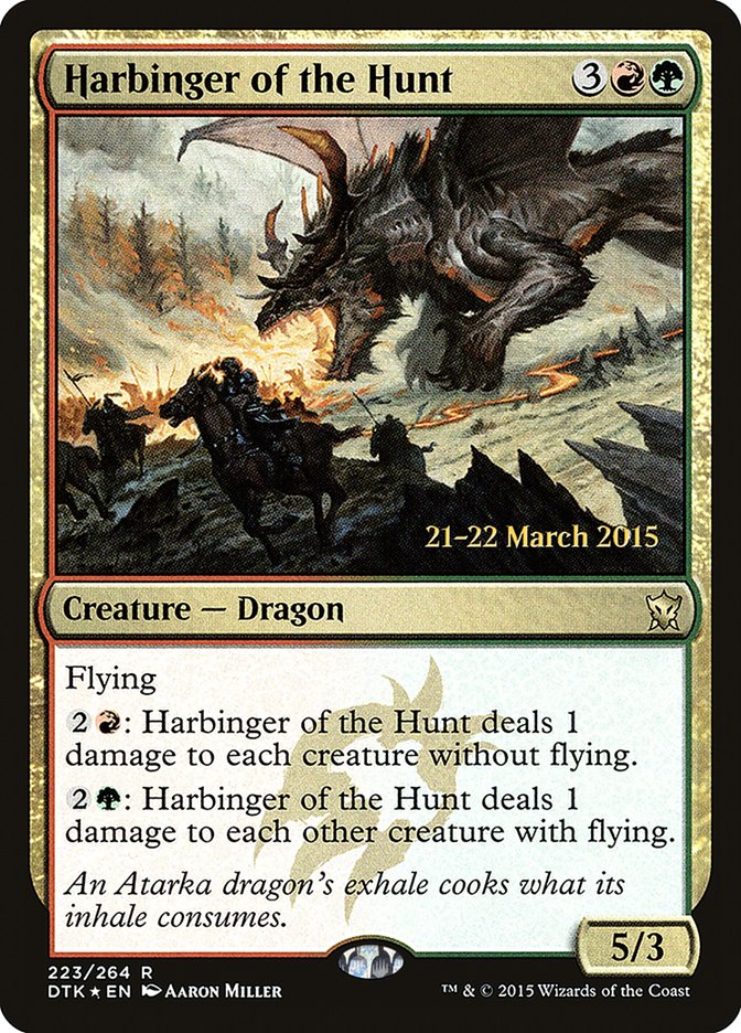 Harbinger of the Hunt  (Prerelease) [Dragons of Tarkir Prerelease Promos]