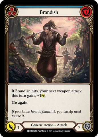 Brandish (Blue) [MON271-RF] (Monarch) 1st Edition Rainbow Foil