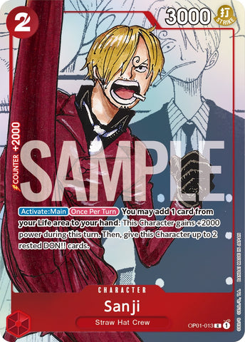 Sanji (Alternate Art) (OP01-013) [One Piece Promotion Cards]