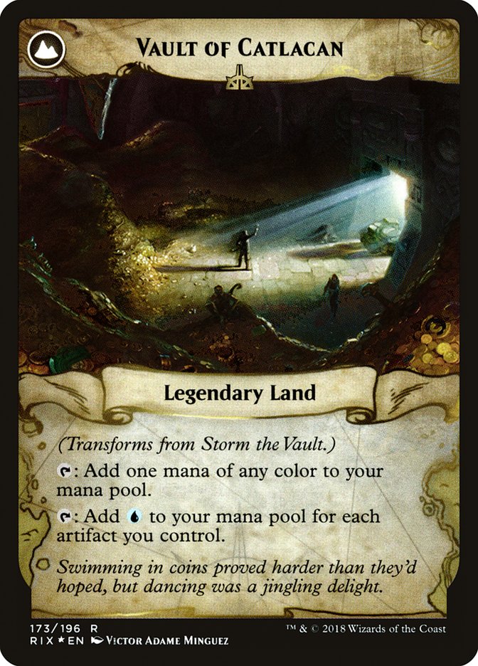 Storm the Vault // Vault of Catlacan (Prerelease) [Rivals of Ixalan Prerelease Promos]