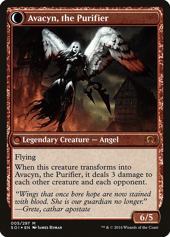 Archangel Avacyn // Avacyn, the Purifier (Prerelease) [Shadows over Innistrad Prerelease Promos]