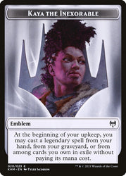 Treasure // Emblem - Kaya, the Inexorable Double-sided Token [Kaldheim Tokens]
