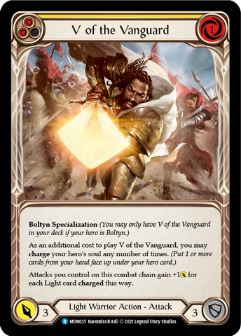 V of the Vanguard [MON035-RF] (Monarch) 1st Edition Rainbow Foil