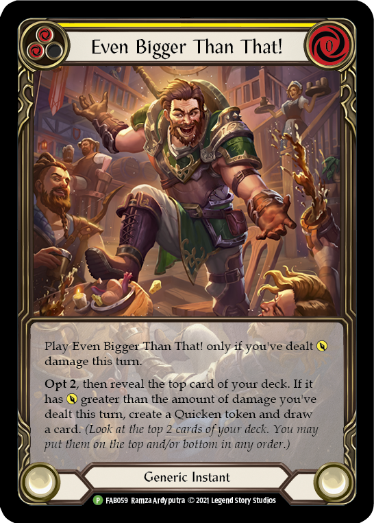 Even Bigger Than That (Yellow) [FAB059] (Promo) Rainbow Foil