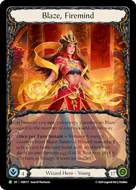 Blaze, Firemind [HER117] (Promo) Rainbow Foil