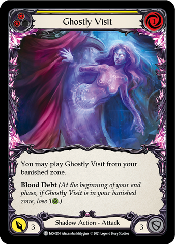 Ghostly Visit (Yellow) [MON204-RF] (Monarch) 1st Edition Rainbow Foil