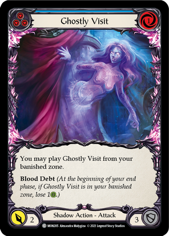 Ghostly Visit (Blue) [MON205-RF] (Monarch) 1st Edition Rainbow Foil