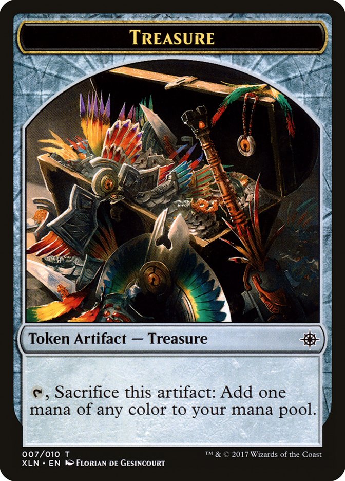 Saproling // Treasure (007) Double-sided Token [Explorers of Ixalan]