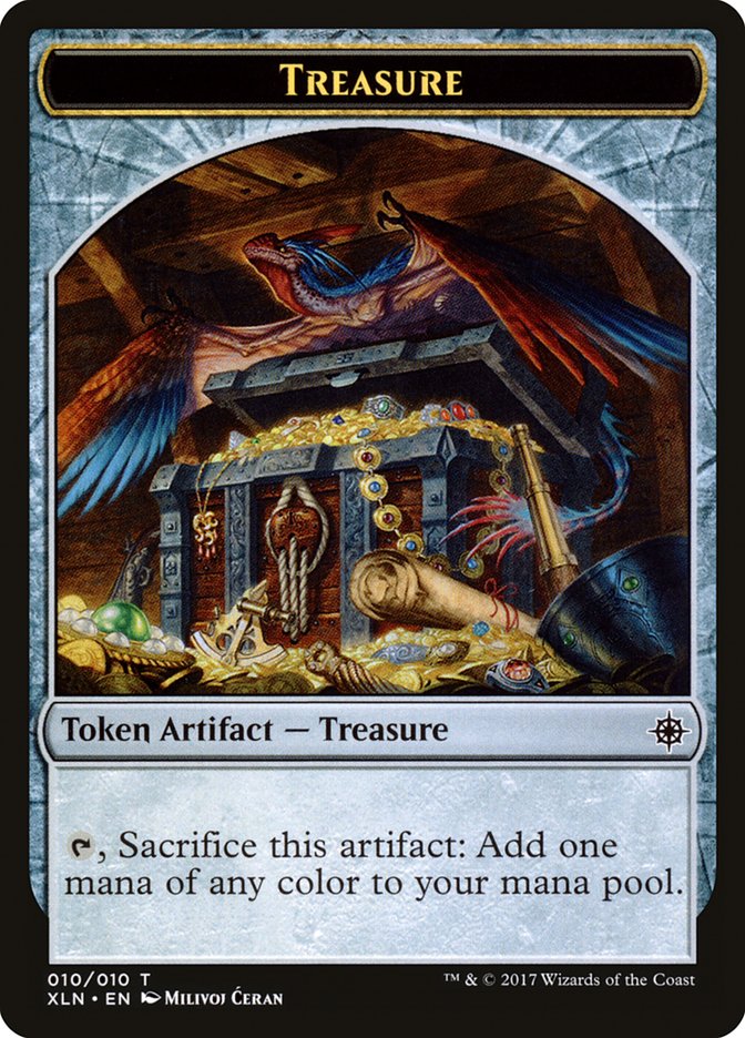 Saproling // Treasure (010) Double-sided Token [Explorers of Ixalan]
