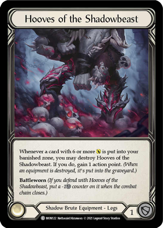 Hooves of the Shadowbeast [MON122-CF] (Monarch) 1st Edition Cold Foil