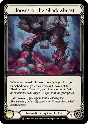 Hooves of the Shadowbeast [MON122-CF] (Monarch) 1st Edition Cold Foil
