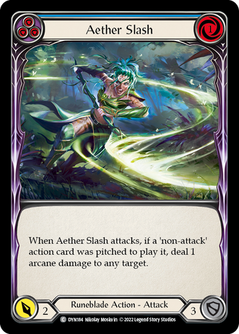 Aether Slash (Blue) [DYN184] (Dynasty) Rainbow Foil