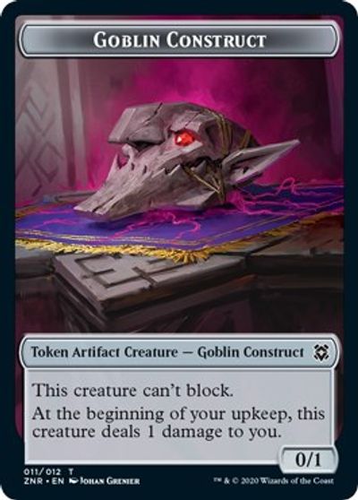 Satyr // Goblin Construct Double-sided Token (Challenger 2021) [Unique and Miscellaneous Promos]