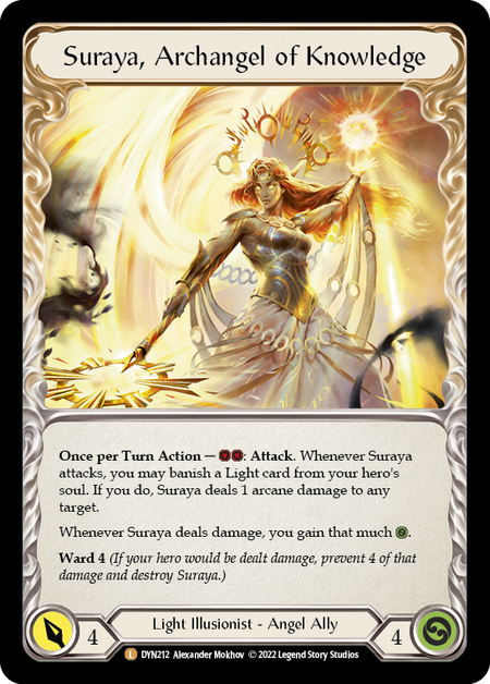 Invoke Suraya // Suraya, Archangel of Knowledge [DYN212] (Dynasty) Cold Foil