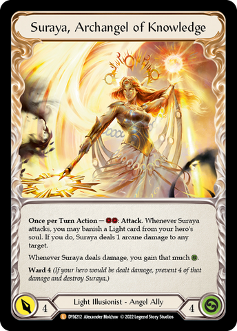 Invoke Suraya // Suraya, Archangel of Knowledge [DYN212] (Dynasty) Cold Foil