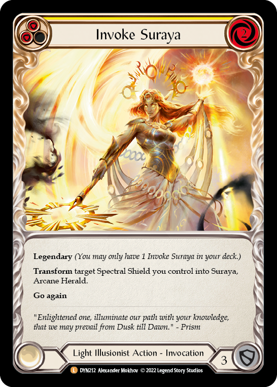 Invoke Suraya // Suraya, Archangel of Knowledge [DYN212] (Dynasty) Cold Foil