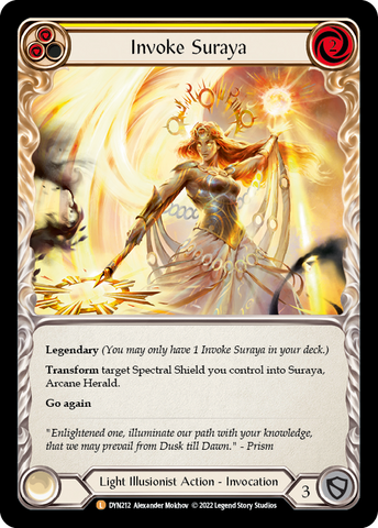 Invoke Suraya // Suraya, Archangel of Knowledge [DYN212] (Dynasty) Cold Foil