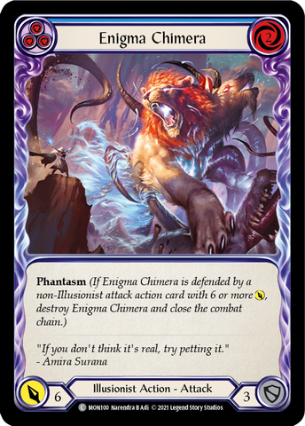 Enigma Chimera (Blue) [MON100-RF] (Monarch) 1st Edition Rainbow Foil