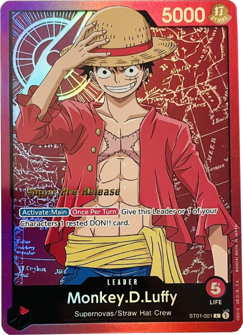 Monkey.D.Luffy (001) (ST01-001) [Super Pre-Release Starter Deck: Straw Hat Crew]