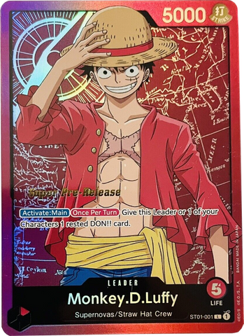 Monkey.D.Luffy (001) (ST01-001) [Super Pre-Release Starter Deck: Straw Hat Crew]