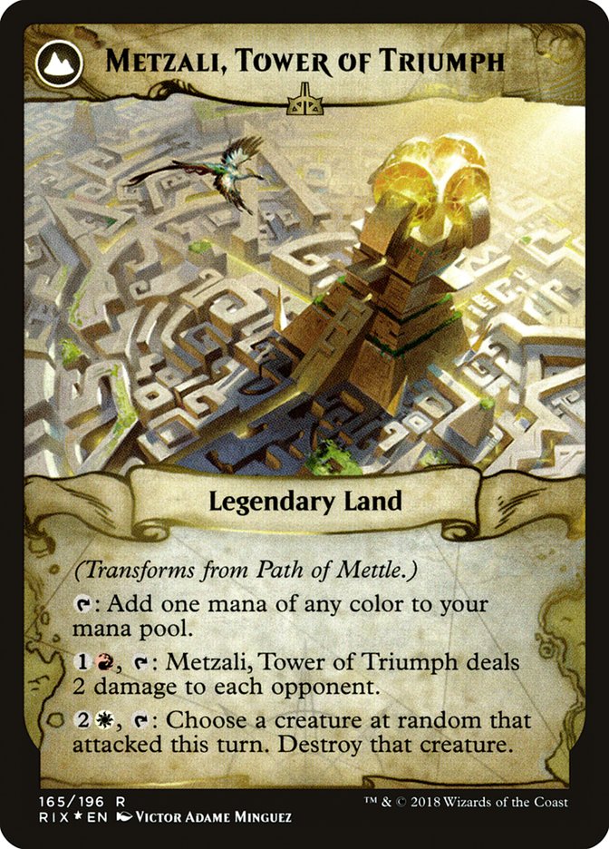 Path of Mettle // Metzali, Tower of Triumph (Prerelease) [Rivals of Ixalan Prerelease Promos]