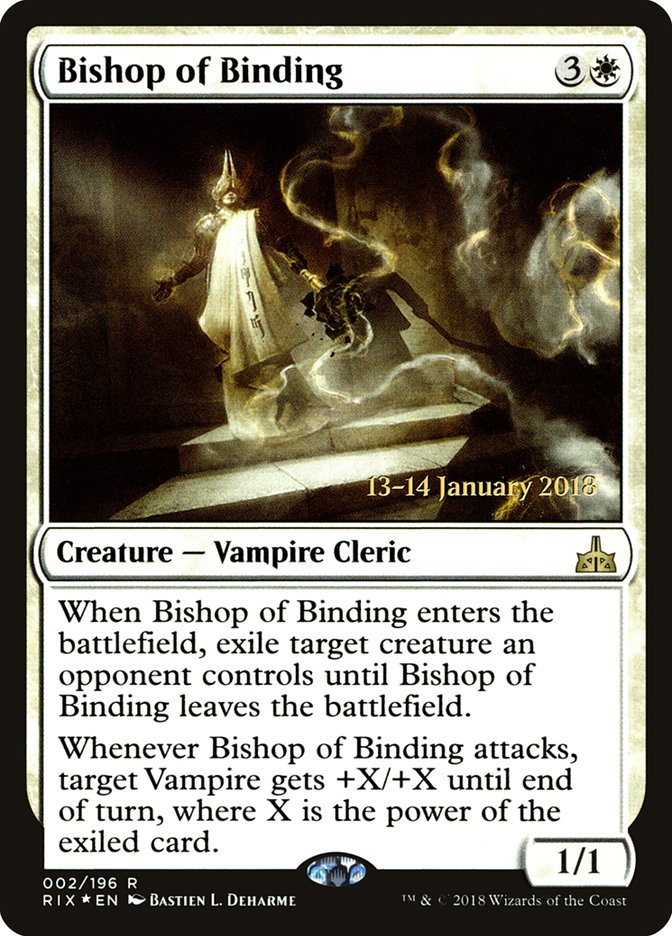 Bishop of Binding (Prerelease) [Rivals of Ixalan Prerelease Promos]