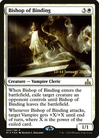 Bishop of Binding (Prerelease) [Rivals of Ixalan Prerelease Promos]