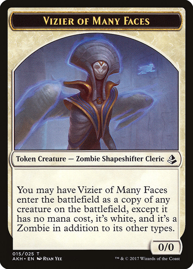 Vizier of Many Faces // Zombie Token [Amonkhet Tokens]