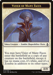 Vizier of Many Faces // Zombie Token [Amonkhet Tokens]