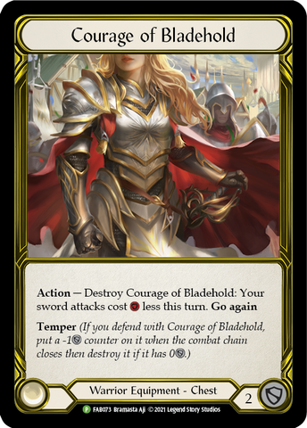 Courage of Bladehold (Golden) [FAB073] (Promo) Cold Foil