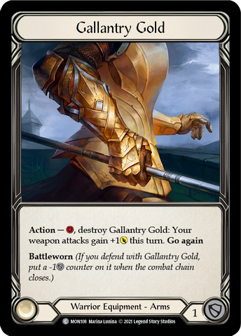 Gallantry Gold [MON108-CF] (Monarch) 1st Edition Cold Foil