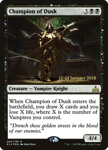 Champion of Dusk (Prerelease) [Rivals of Ixalan Prerelease Promos]