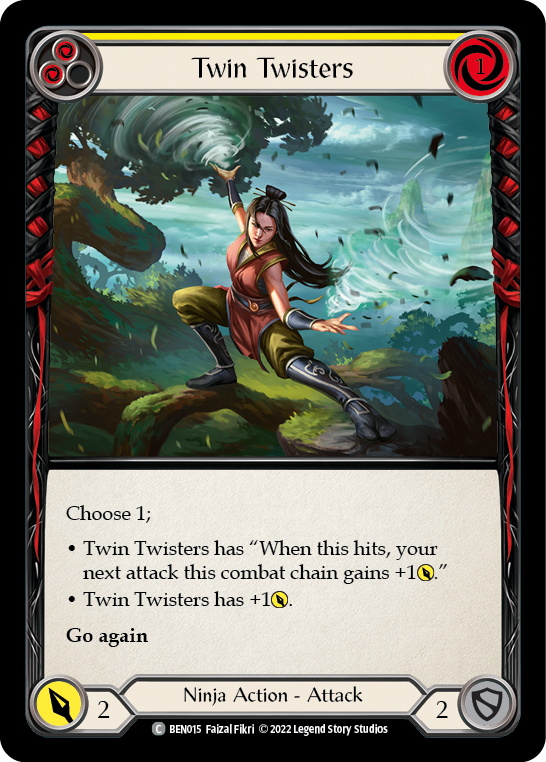 Twin Twisters (Yellow) [BEN015] [Outsiders Benji Blitz Deck]