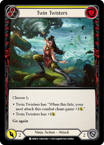 Twin Twisters (Yellow) [BEN015] [Outsiders Benji Blitz Deck]