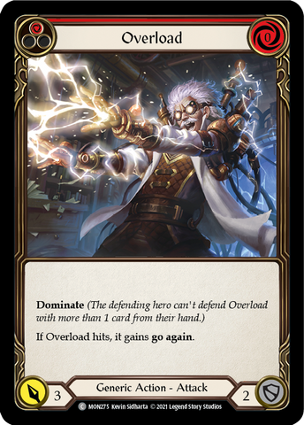 Overload (Red) [MON275-RF] (Monarch) 1st Edition Rainbow Foil